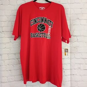 Steve & Barrys Cincinnati Basketball T-Shirt Mens XL Red Cotton Graphic Tee NWT